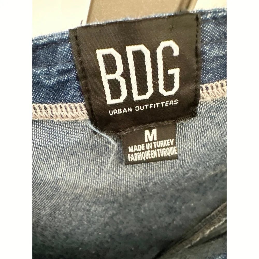 Denim Ruffle One Shoulder Dress 
BDG Urban Outfitters Size Medium Cotton Western - Image 5