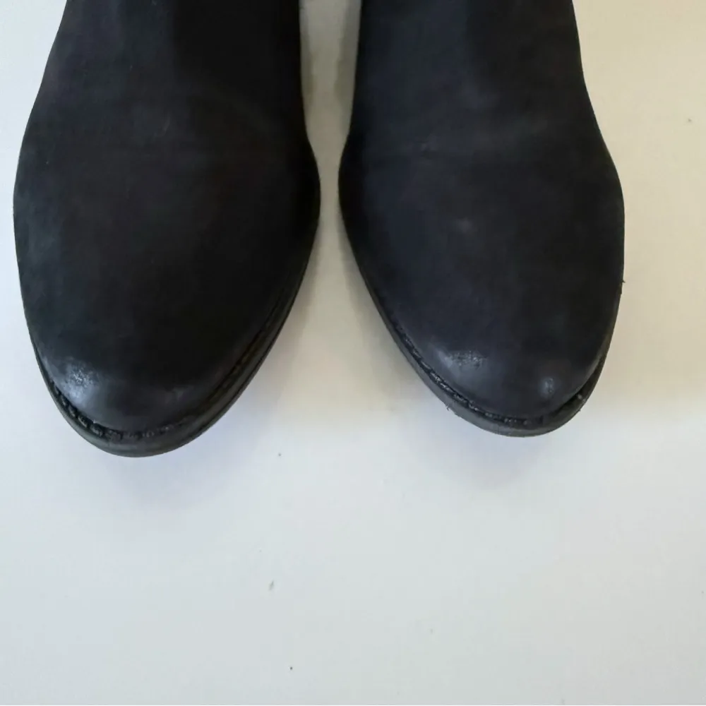 Steve Madden Boots Womens Chilz Side Zip Ankle Bootie Black Leather Heels SZ 7.5 - Image 7