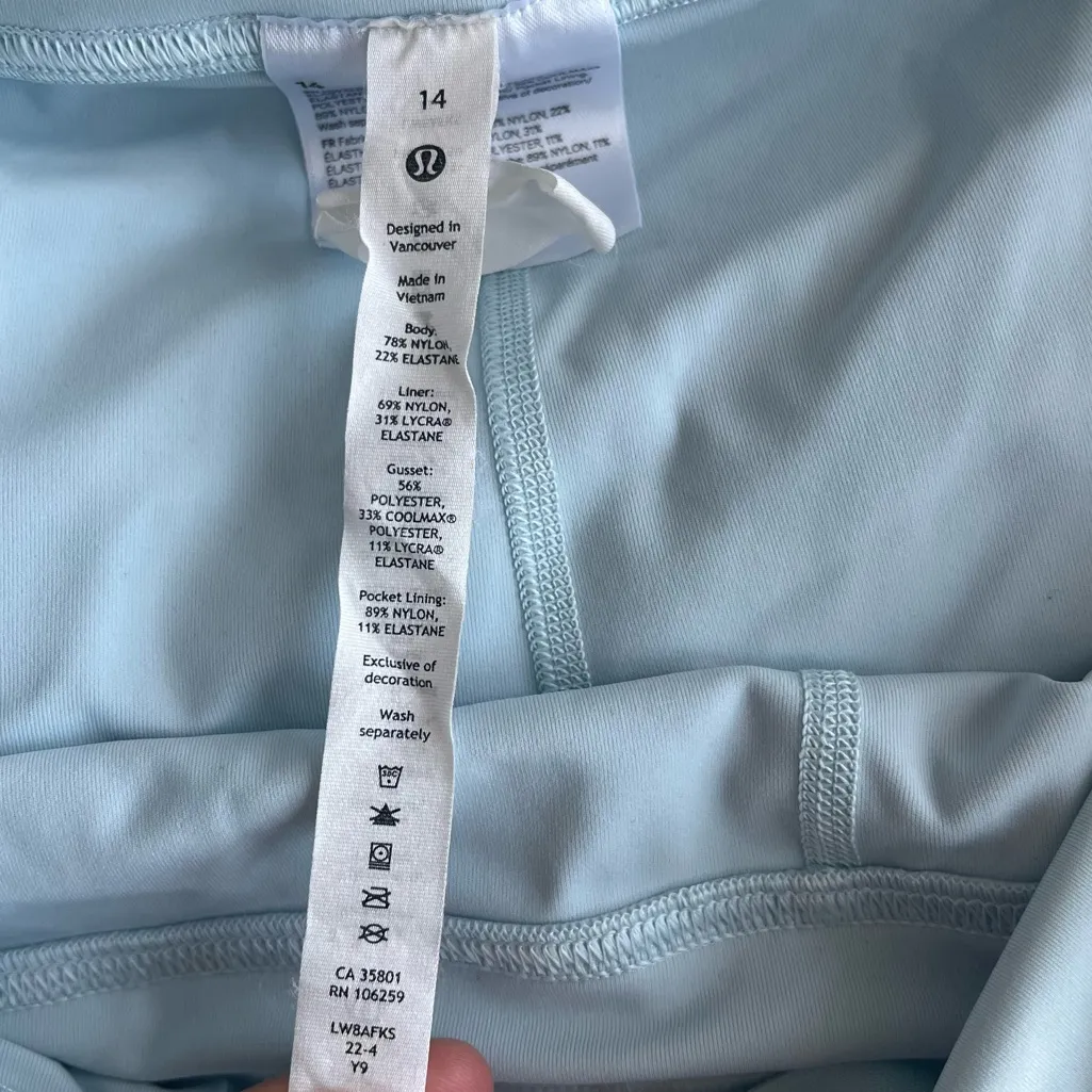 Lululemon Powder Blue Super-High-Rise Side-Slit Tennis Skirt Size 14 - Image 7