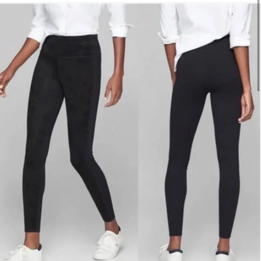 Athleta  Black Suede Strut Legging High Waisted Leggings Size Small - Image 12