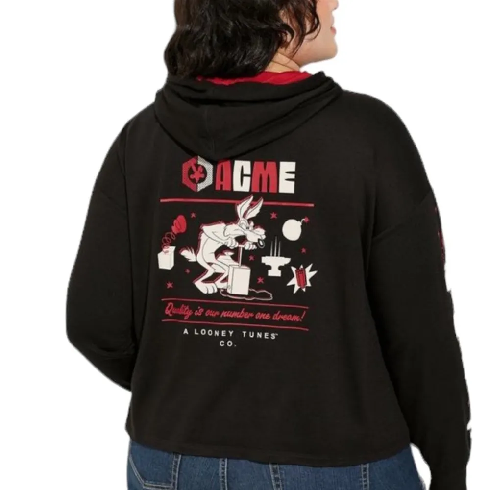 Warner Bros Looney Tunes Acme Cropped Hoodie - Image 3