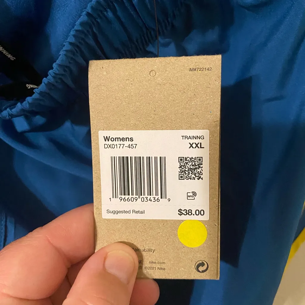 NWT‎ New Nike Women’s 3" Dri-FIT Icon Tempo Lined Running Shorts Size XXL Blue - Image 3