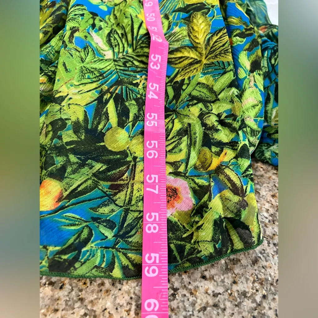 Spy Zone Exchange Women Floral Print Belted Maxi Dress Multicolor Size Large NWT Green - Image 12