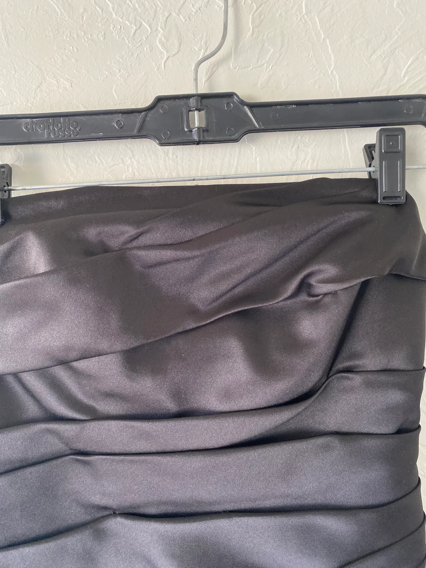 David’s Bridal black strapless ruched dress size 2. - Image 4