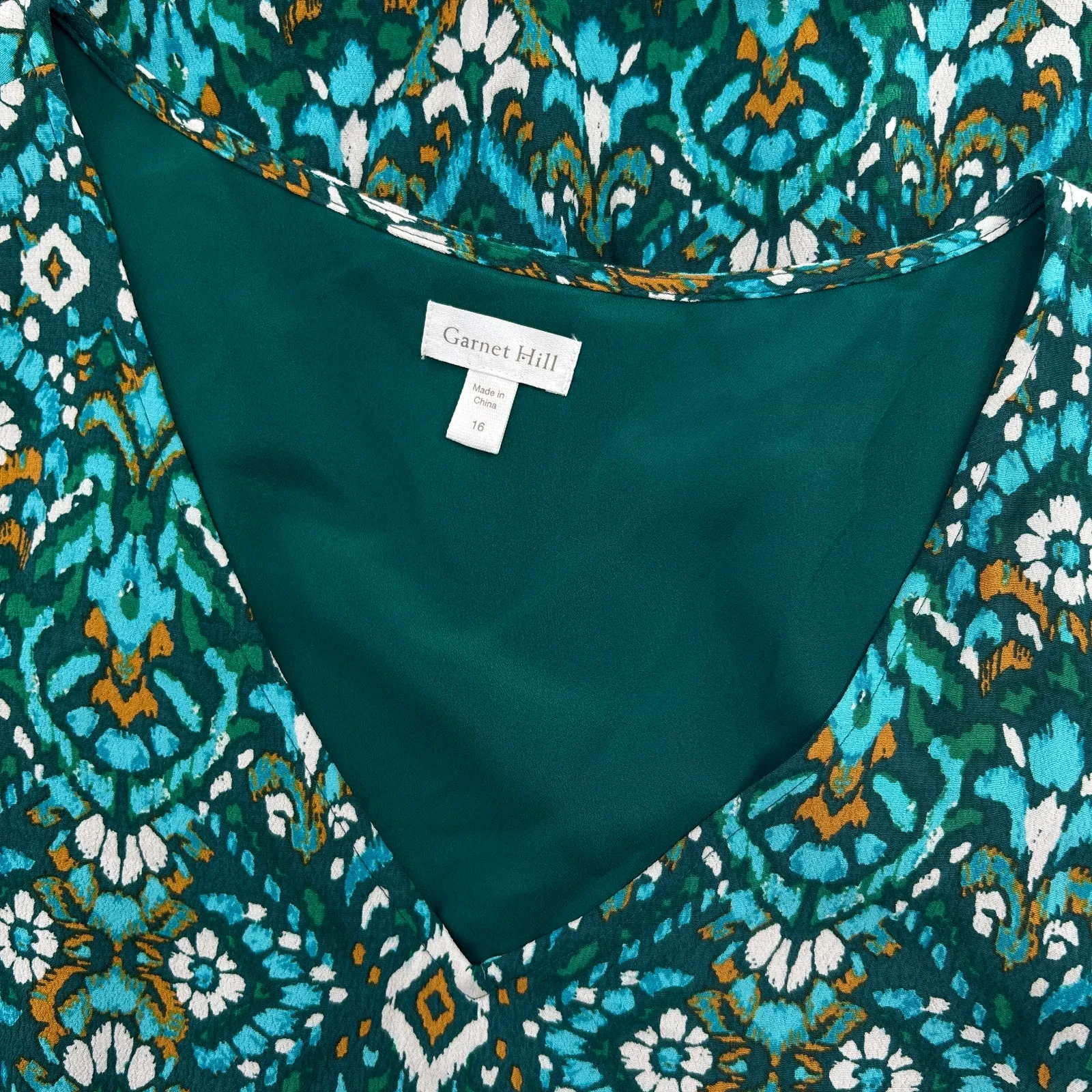 GARNET HILL Summer Dress Womens 16 Boho Pockets Comfortable Artsy Casual Relaxed - Image 6