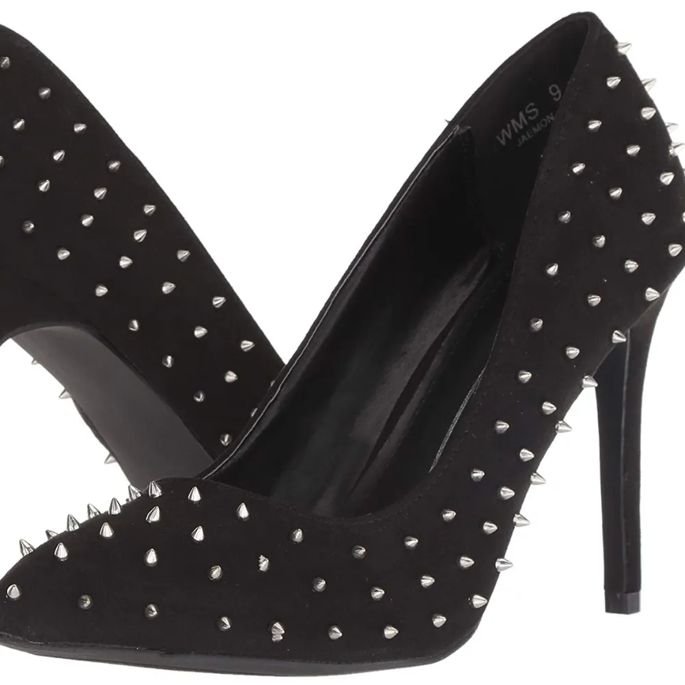 NEW REPORT JAEMON Metal Spike Heel Pointed Toe Black Western Nightout Size 7.5 - Image 2