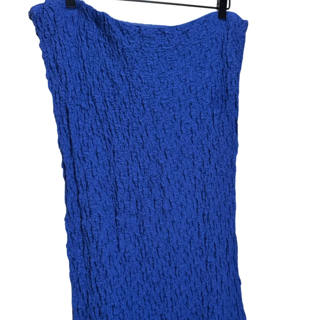 Celandine Strapless Popcorn Midi Dress - Bright Cobalt XL - Image 6