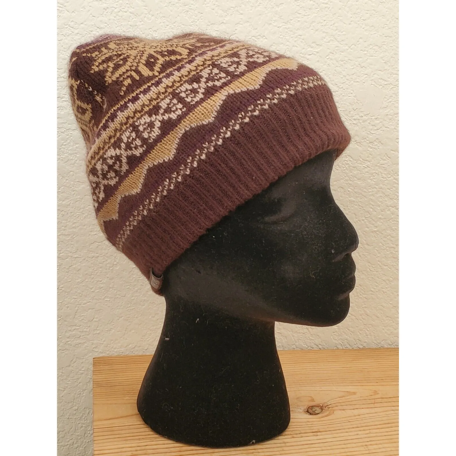 Muk Luks Beanie Hat Reversible Knit Winter Hat Multicolor One Size Adult - Image 3