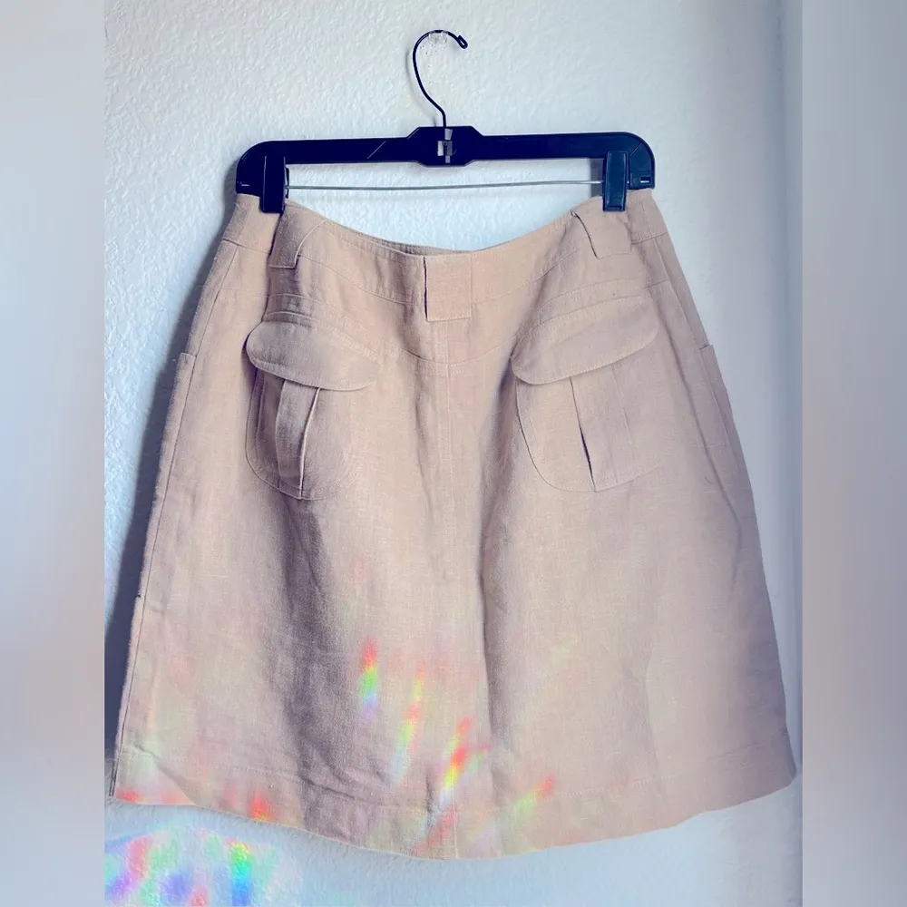 90’s Harve Bernard by Bernard Holtzman Linen Skirt - Image 3