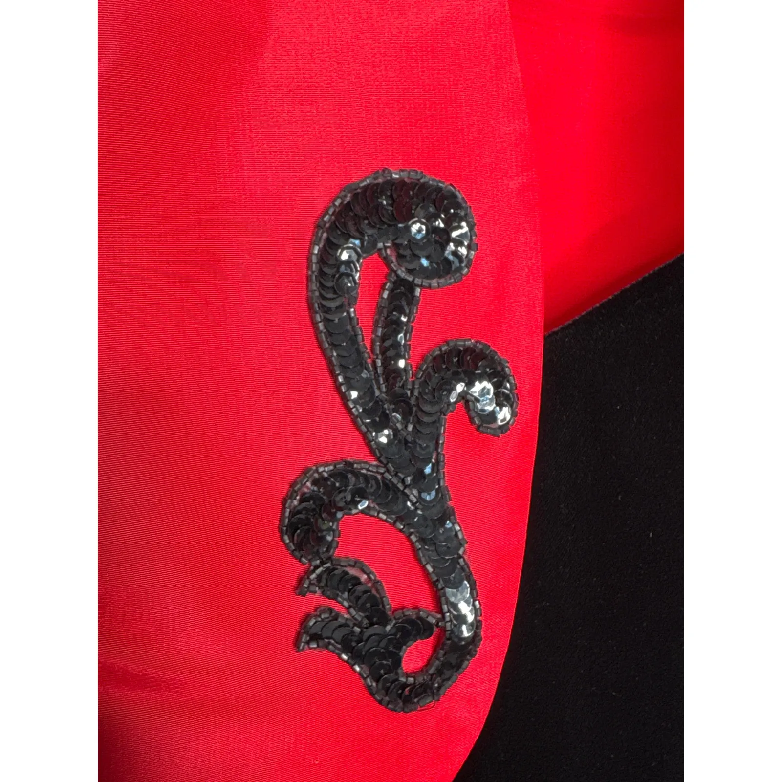 1980s Jitwo’s by Harmon & Co Black Velvet Cocktail Dress w Red Bow XS - Image 13