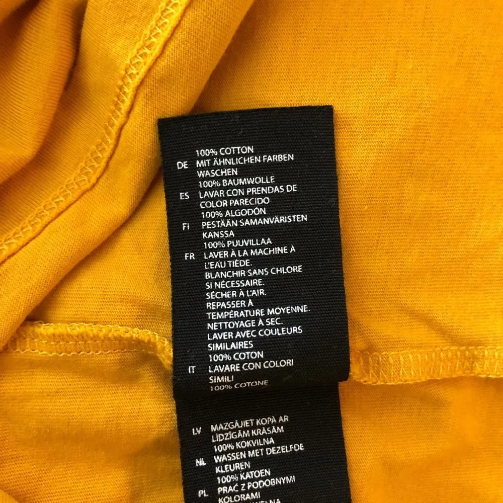 & Other Stories Mustard Yellow Short Sleeve Crewneck Cotton Casual T-Shirt Sz 10 - Image 6