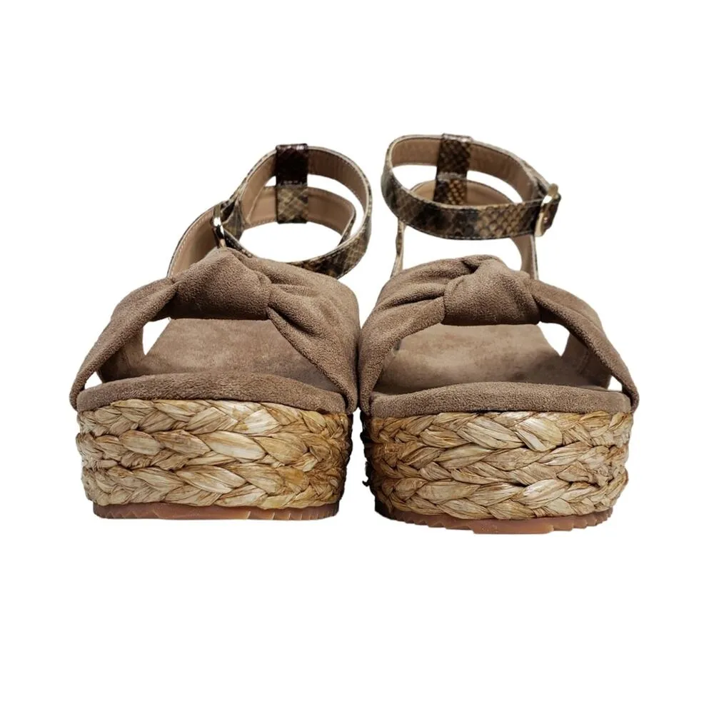 Vince Camuto Womens 9 Keedra Snake Embossed Platform Wedge Sandal NEW - Image 4