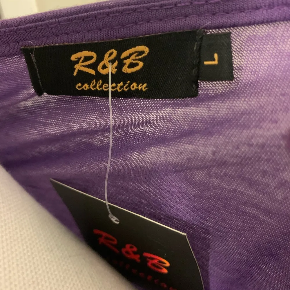 R & B Collection Purple Maxi Dress Size L - Image 10