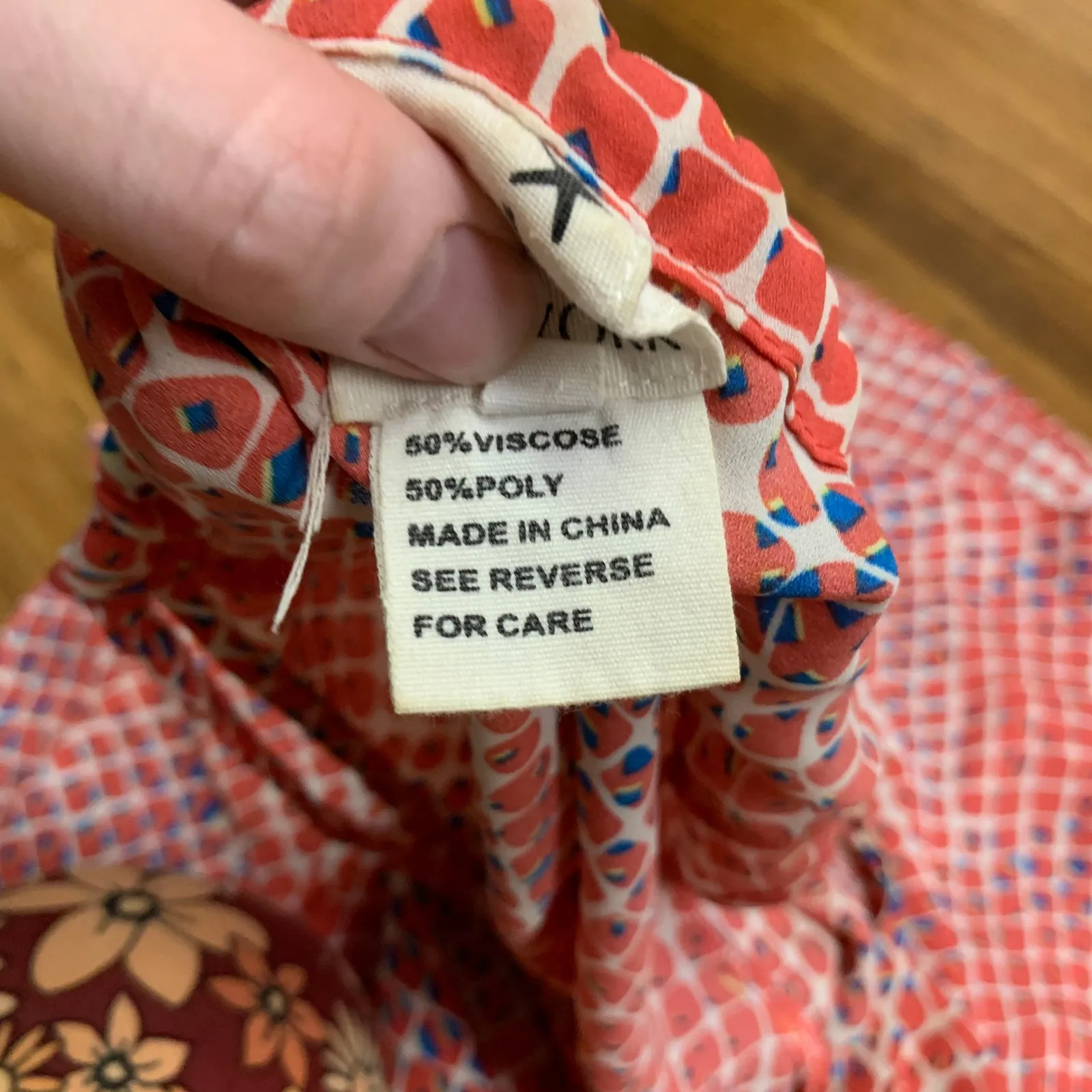 NU New York Women's Sleeveless Ruffle Neck Tank‎ Top Pink Patterned Casual Large - Image 6