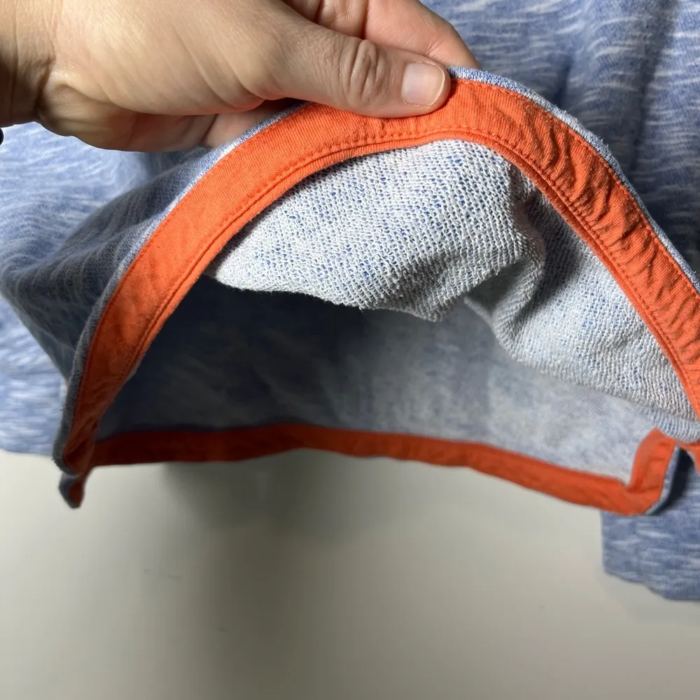 The Black Dog Heathered Space Dye Blue Cowl Neck Pullover Sweatshirt Small - Image 9