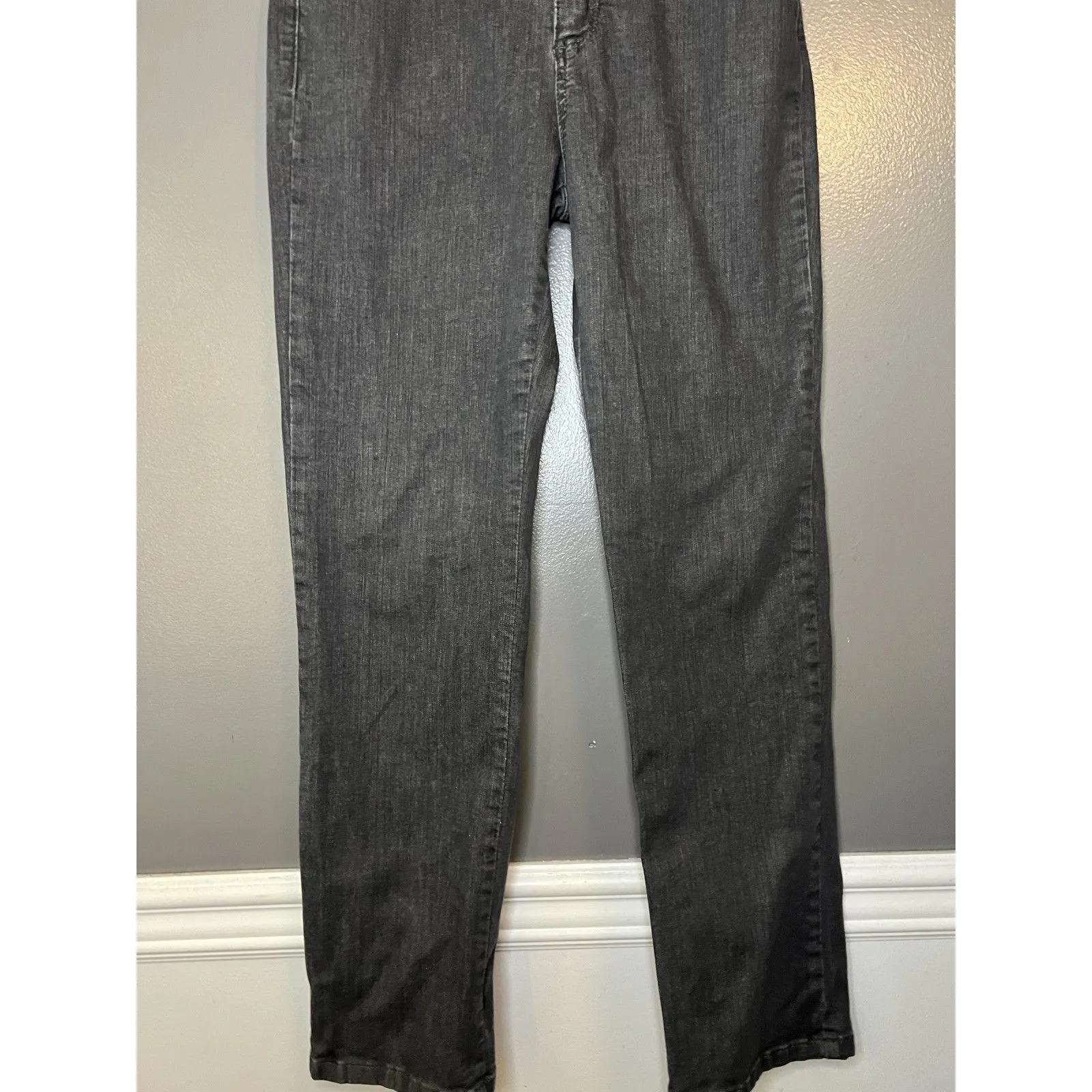 Lee Jeans Womens 8 Short Gray Classic Fit Mid Rise Straight Leg Stretch Denim - Image 2