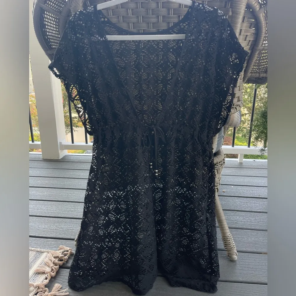 Black Swimsuit Coverup Size M - Image 3