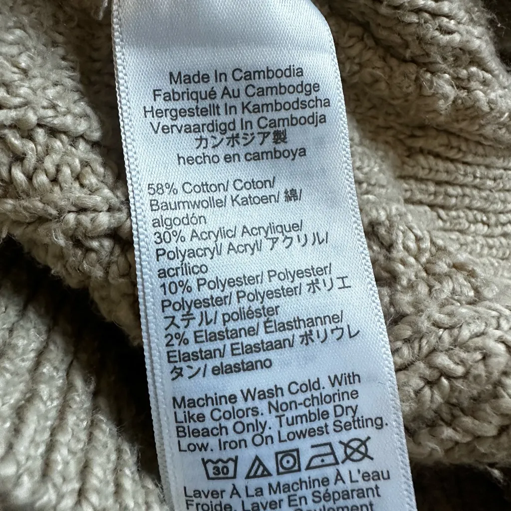 J.Crew Roll Neck Cable Knit Sweater Womens Size Medium Preppy Old Money - Image 8