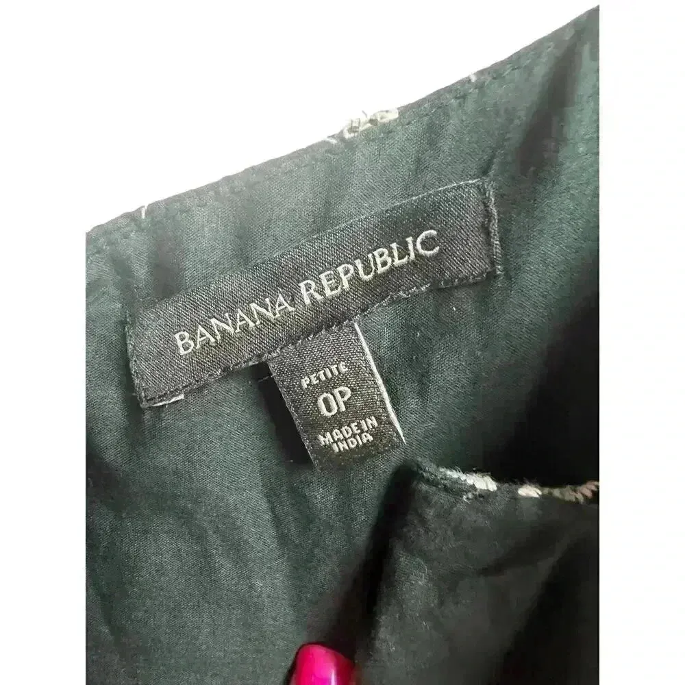 Banana Republic Geo Lace Strappy Dress Black White Size 0 Petite - Image 5