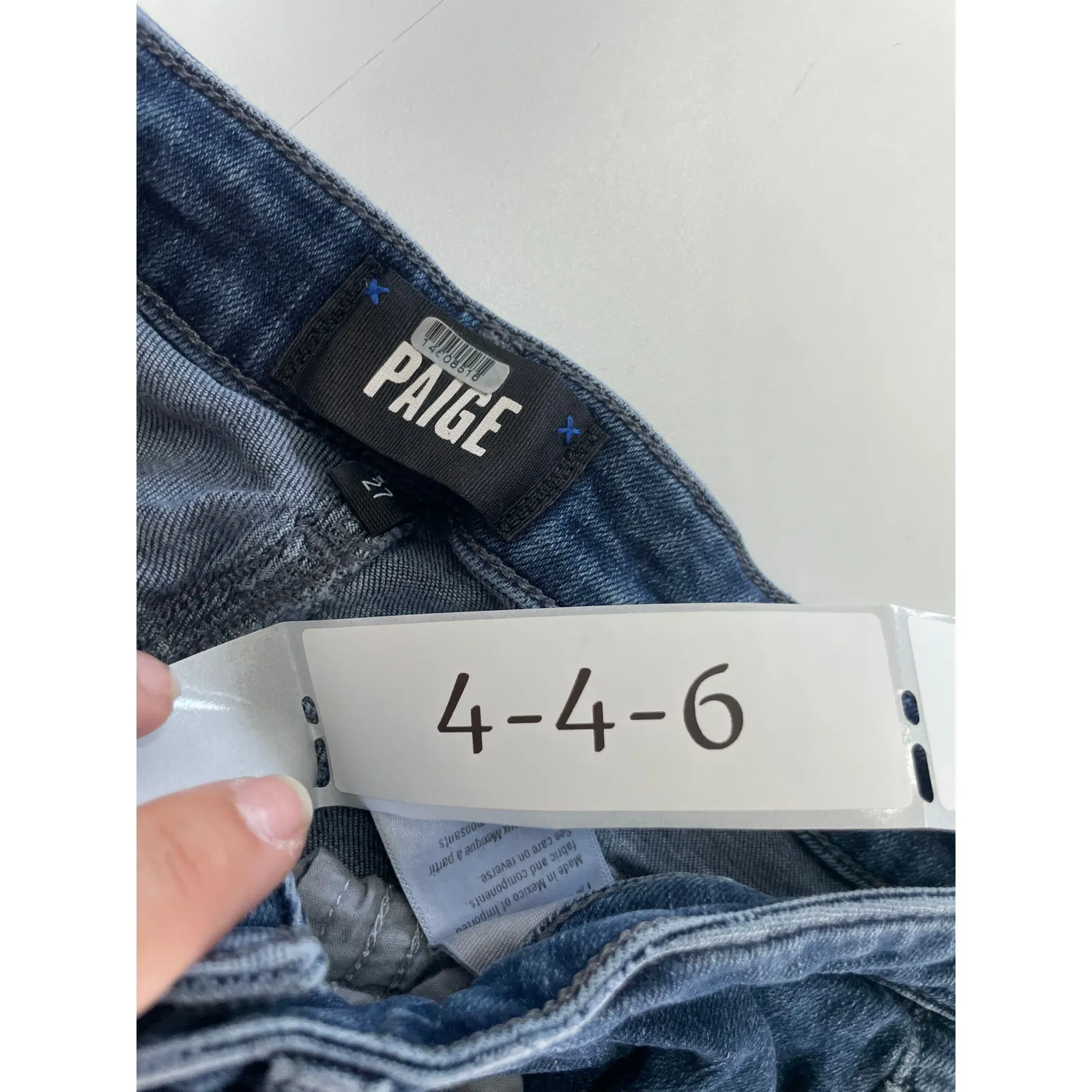 Paige Jeans Women 27 Solid Blue Denim Claudine Cropped Flare‎ Cotton - Image 6