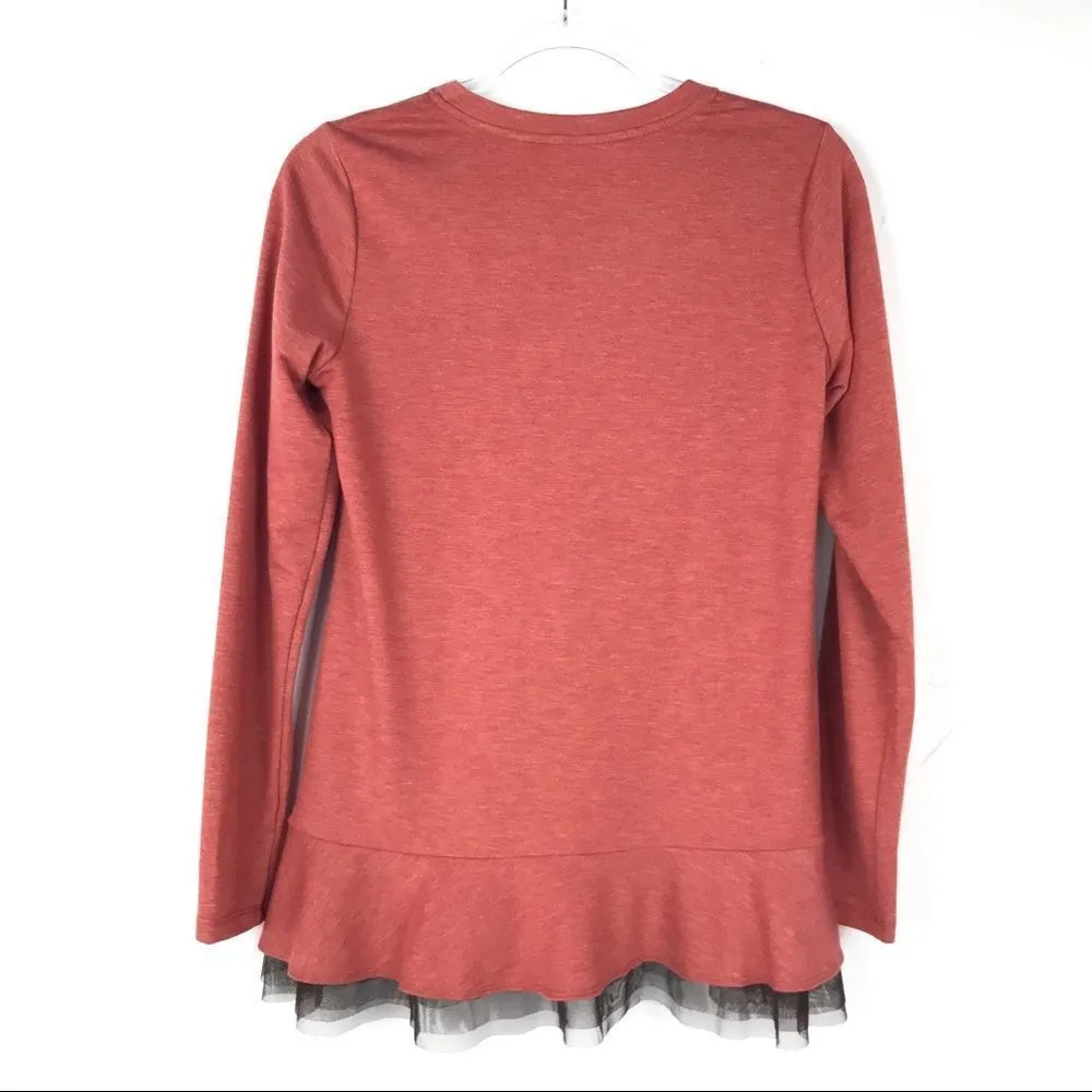 LOGO Lounge Lori Goldstein French Terry Mesh Top X-Small XS - Image 5