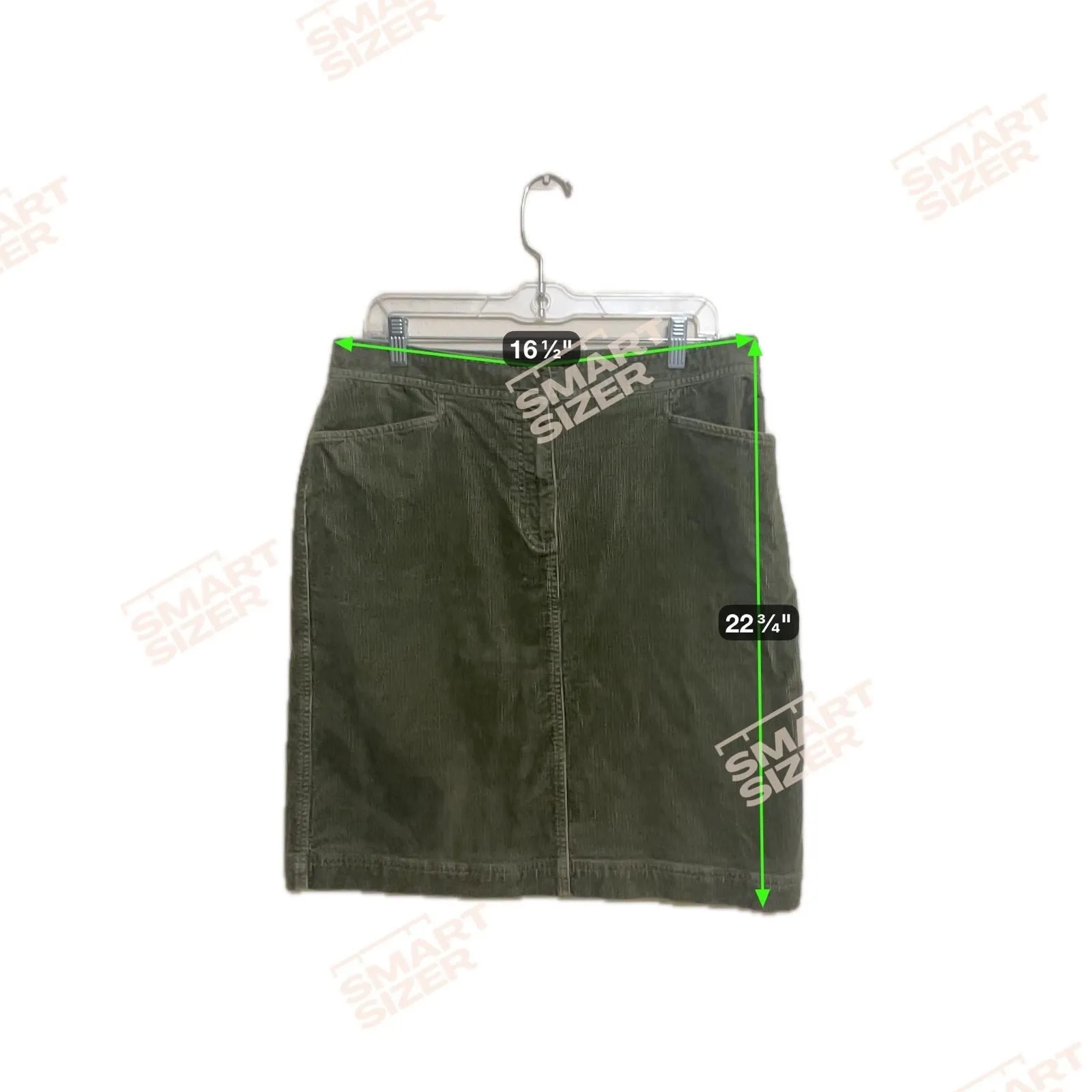 Jones sport stretch vintage corduroy Green Pencil Skirt women's‎ Size 12 - Image 10