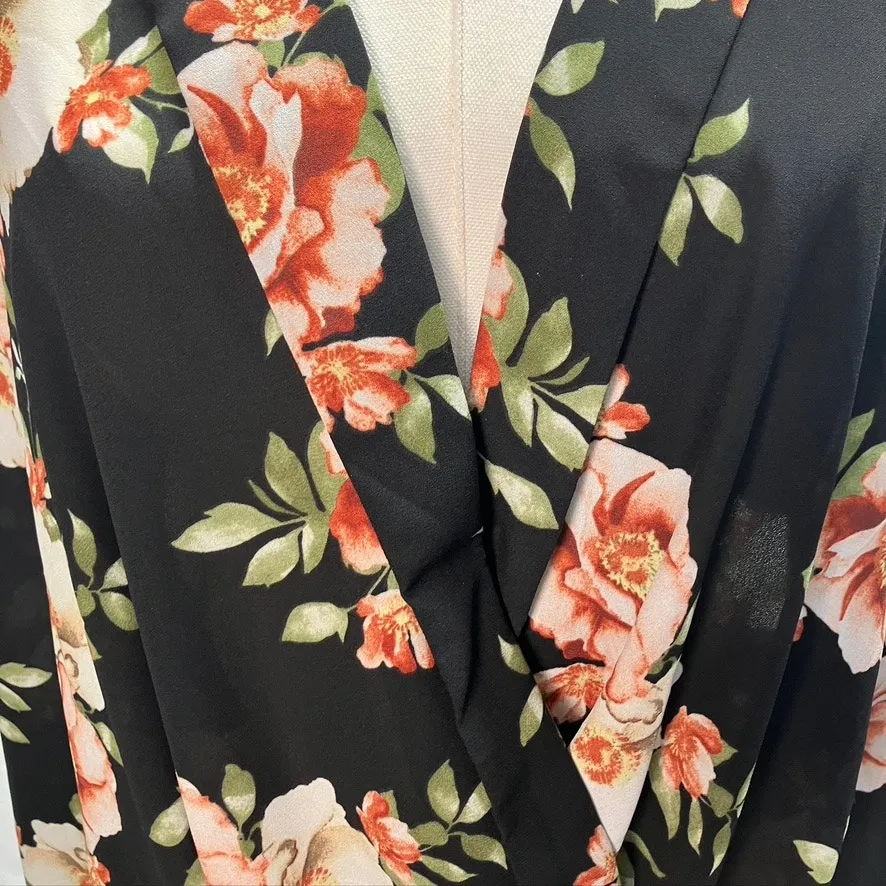 Likely Sophia Floral Mimi Top in Black Multi Womens Large Pink‎ Classic Boho - Image 4