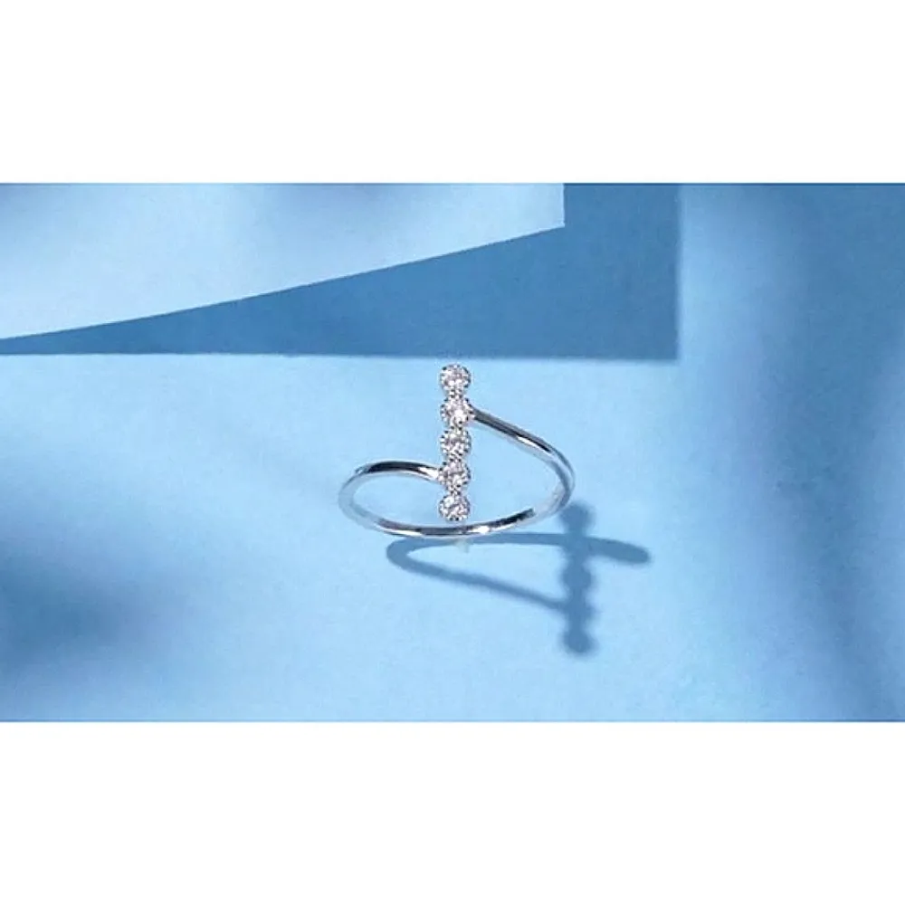 Sparkling Bezel‎ Set Ring, Sz 8 - Image 6