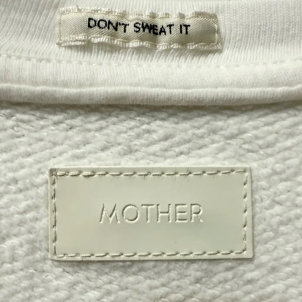 MOTHER‎ Denim Drop Square Racing Graphic Cotton White Crewneck Sweatshirt XS - Image 5