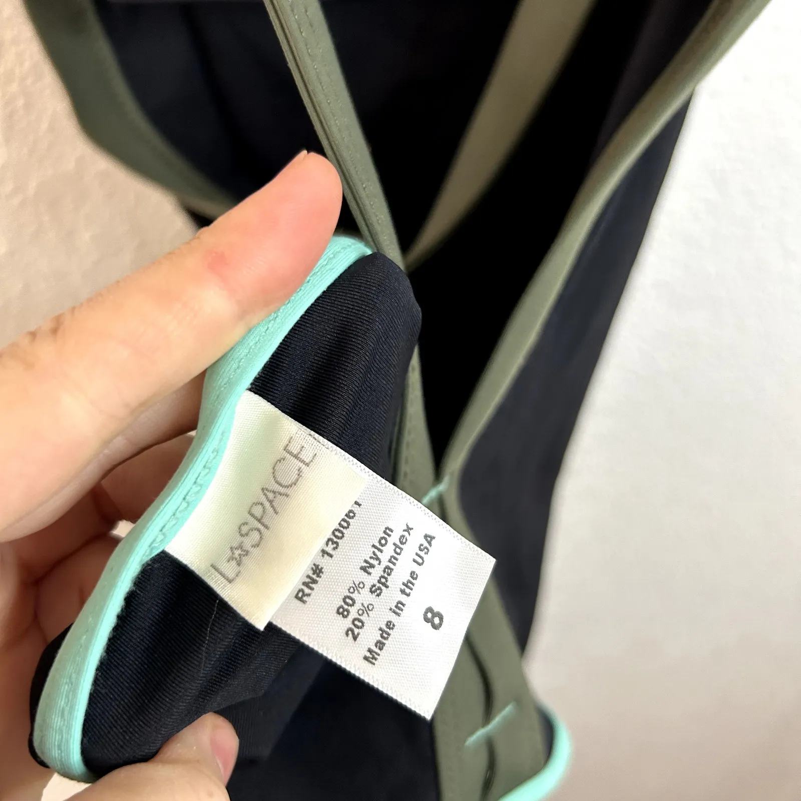 L*Space Maniac One Piece Swimsuit Womens Size 8 Black Teal Green - Image 5