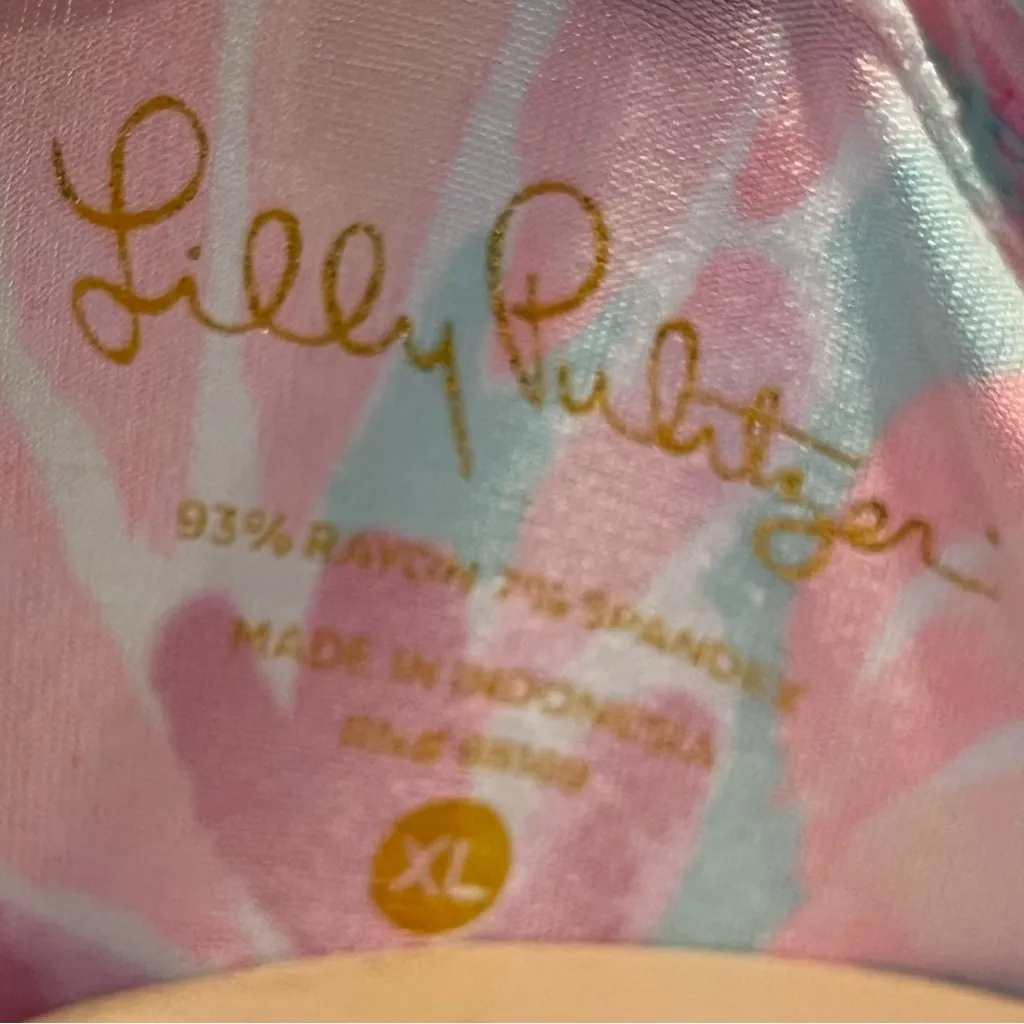 Lilly Pulitzer xl Sophie love birds boatneck 3/4 sleeve gold tone buttons - Image 2