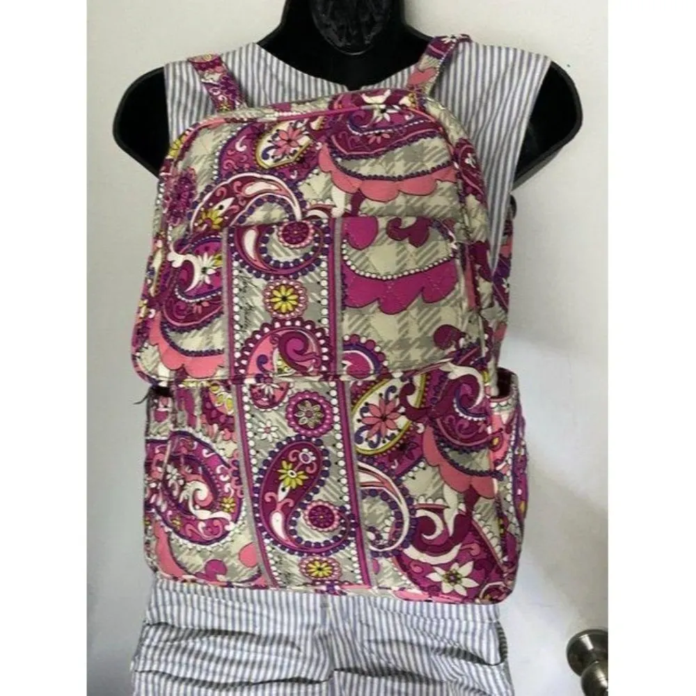 Vera Bradley Msrp Pink Gray Backpack - Image 6