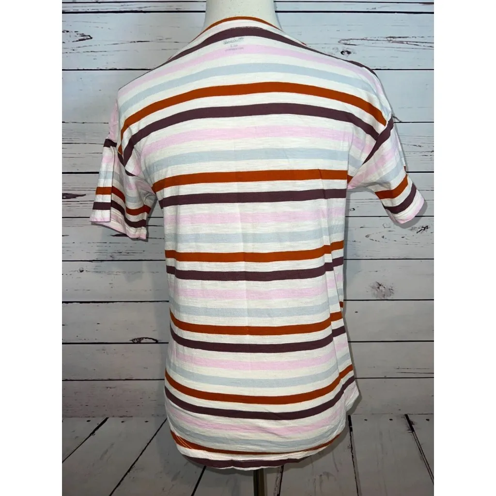 Madewell Whisper Cotton Tee Shirt Small Striped‎ T-Shirt short sleeve Womens - Image 8