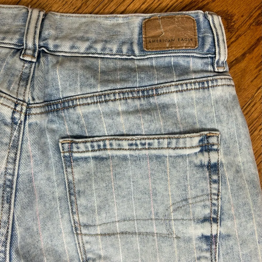 American Eagle | Pastel Striped Mom Jeans Size 2 - Image 9