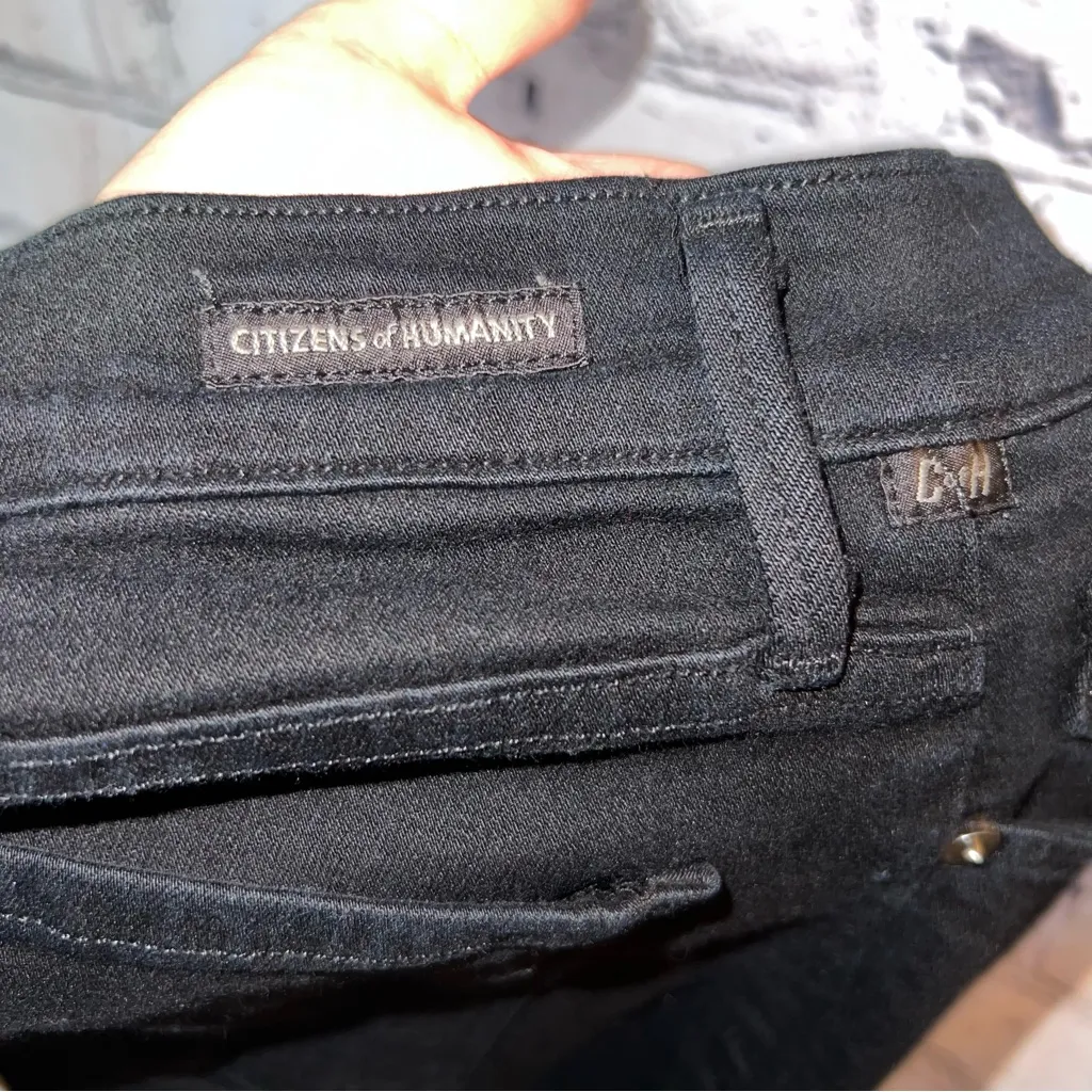 Citizens of Humanity Stick Skinny Black Jean Mid Rise Size 30 - Image 8