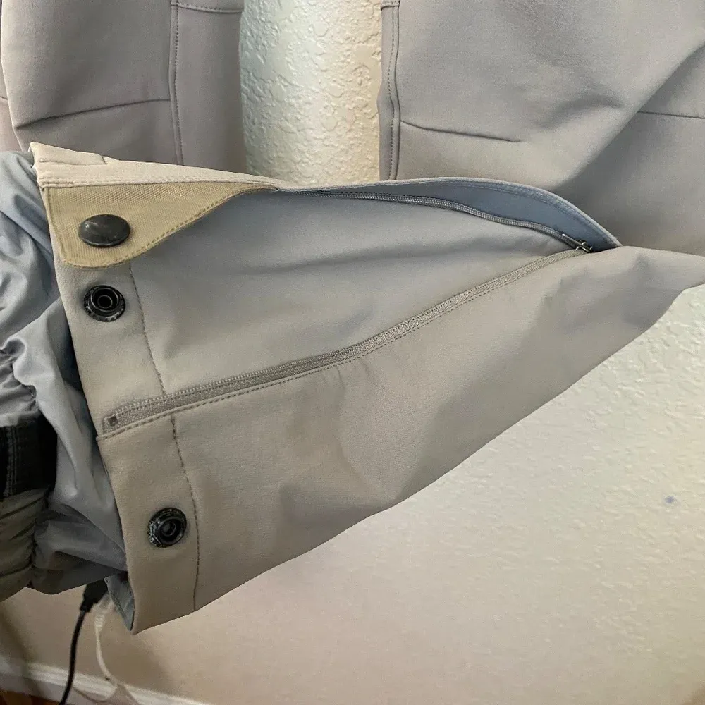 Patagonia Womens Ski hiking Pants Size 8 beige khaki green with‎ suspenders - Image 12