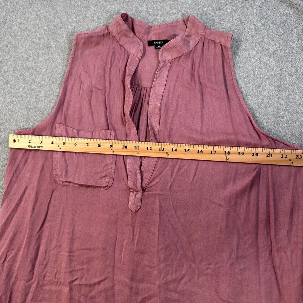 Raviya Collared Lightweight Swim Coverup Tunic Women's Medium Purple V - Image 6