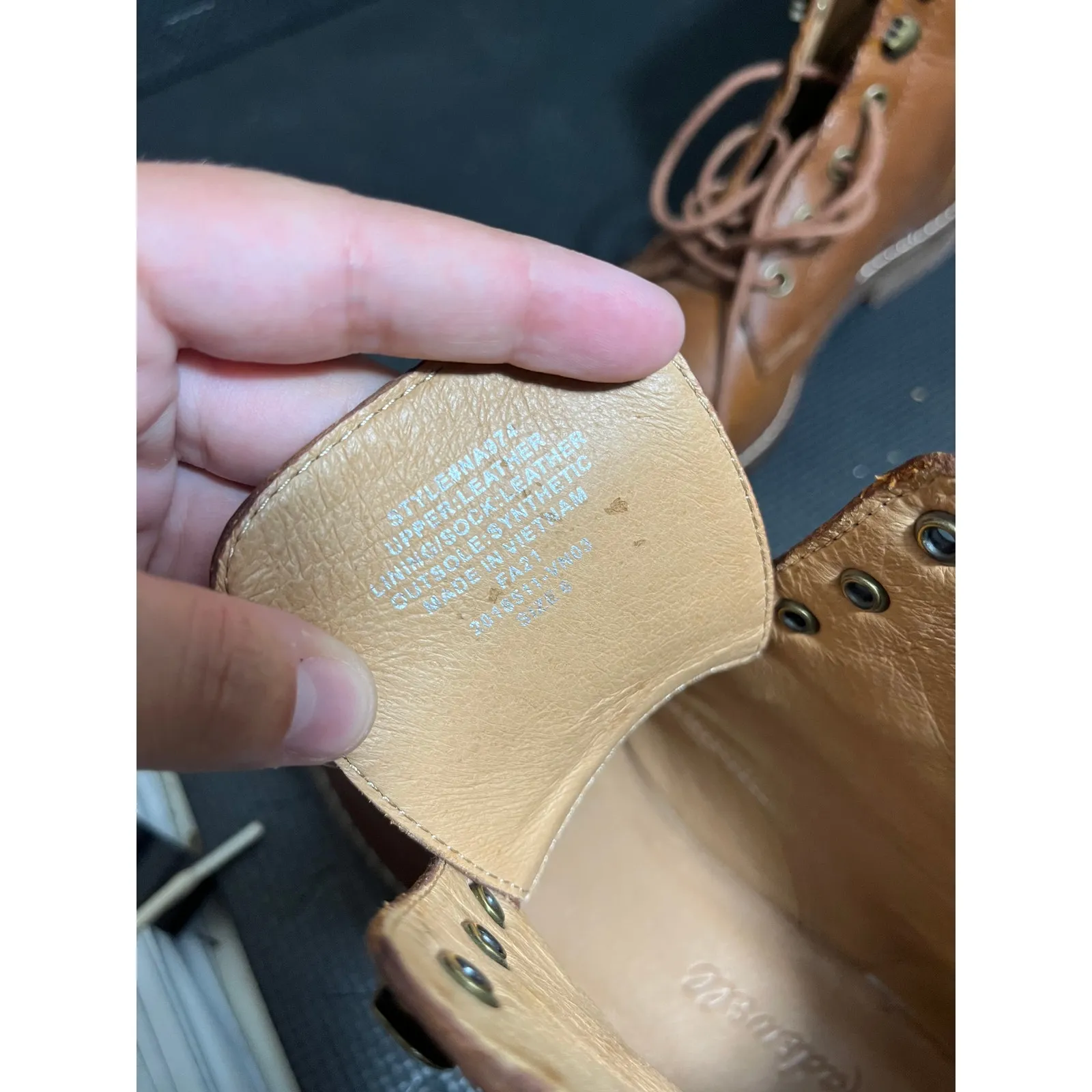 Madewell The Kellie Lace-Up Boot in Dried‎ Maple Leather Shoes Womens Size 6 - Image 8