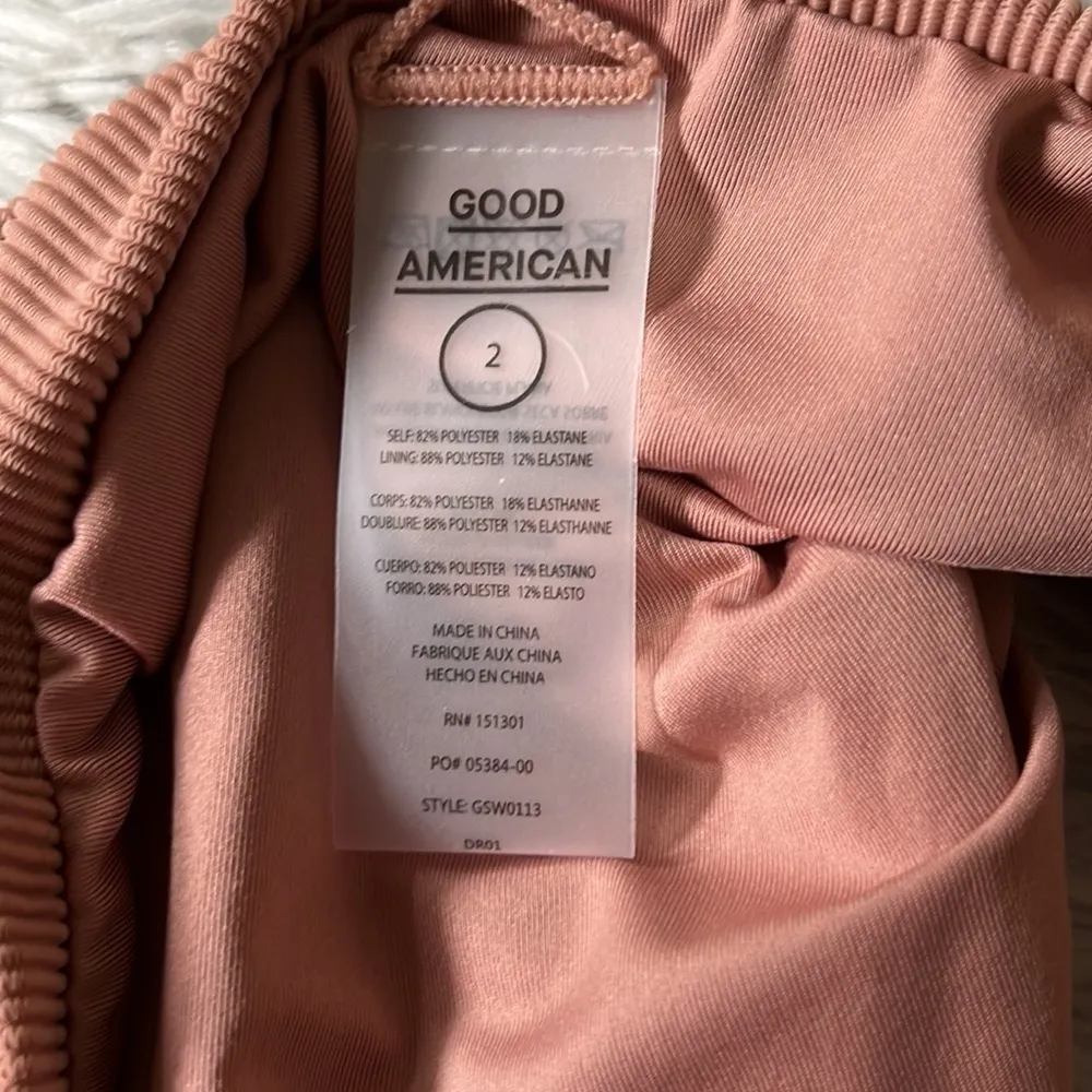 New Good American Ribbed Better bikini top in desertrose001 size Medium - Image 7