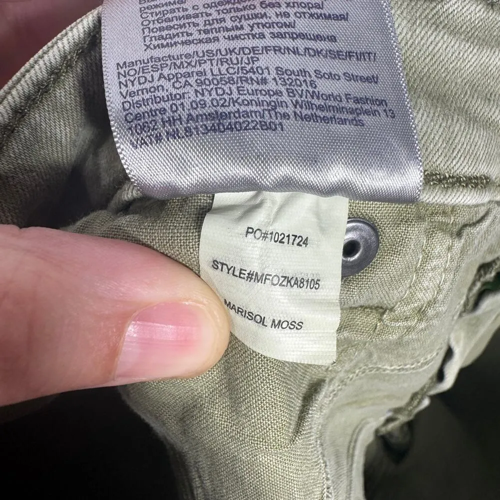 Not Your Daughters Jeans Women 12 Green Marisol Moss Lift & Tuck Tech Wide Leg - Image 11