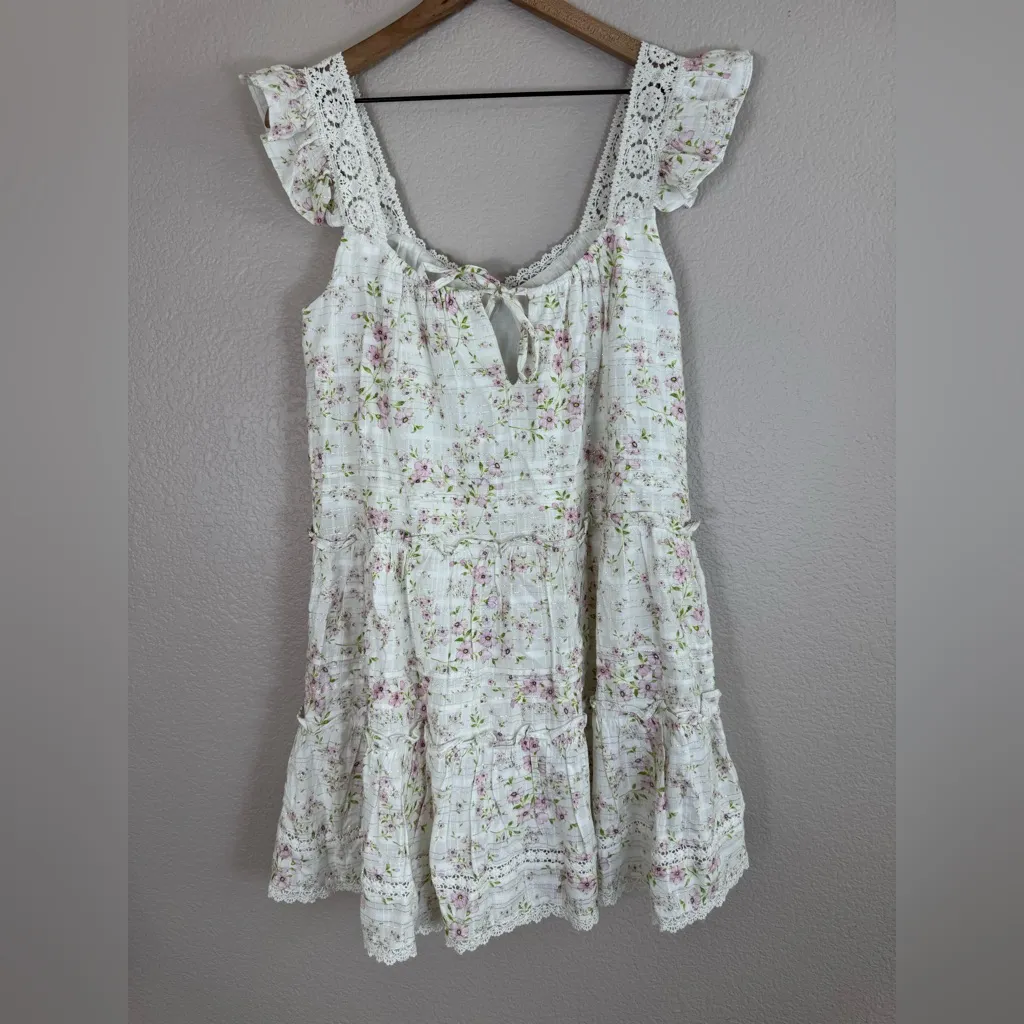 Rahi Anthropologie Vittoria Seaphina Tunic Dress in White Pink Floral Medium - Image 8