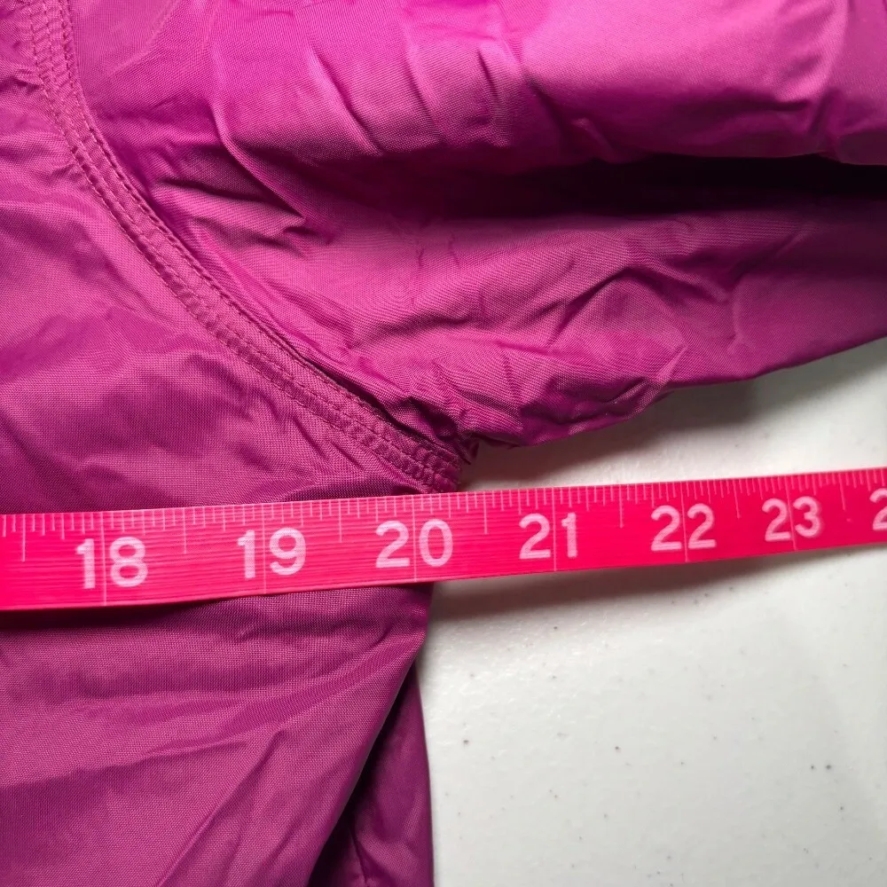 Carhartt Pink Fuschia Windbreaker‎ Medium 8/10 Raincoat Hood Zipper - Image 7
