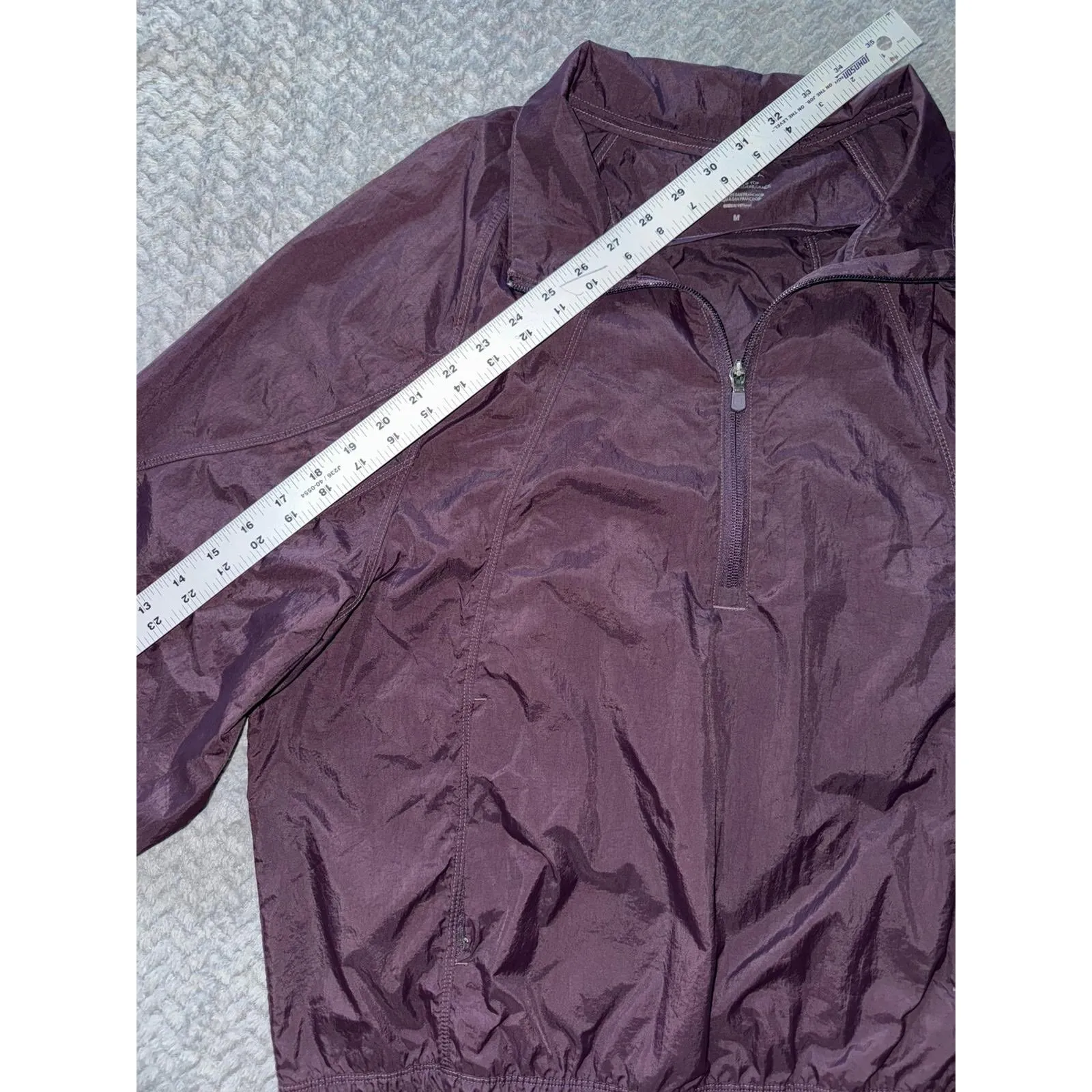 Athleta Grace Half Zip‎ Top Pullover Jacket Running Athletic Plum Purple Sz M - Image 8