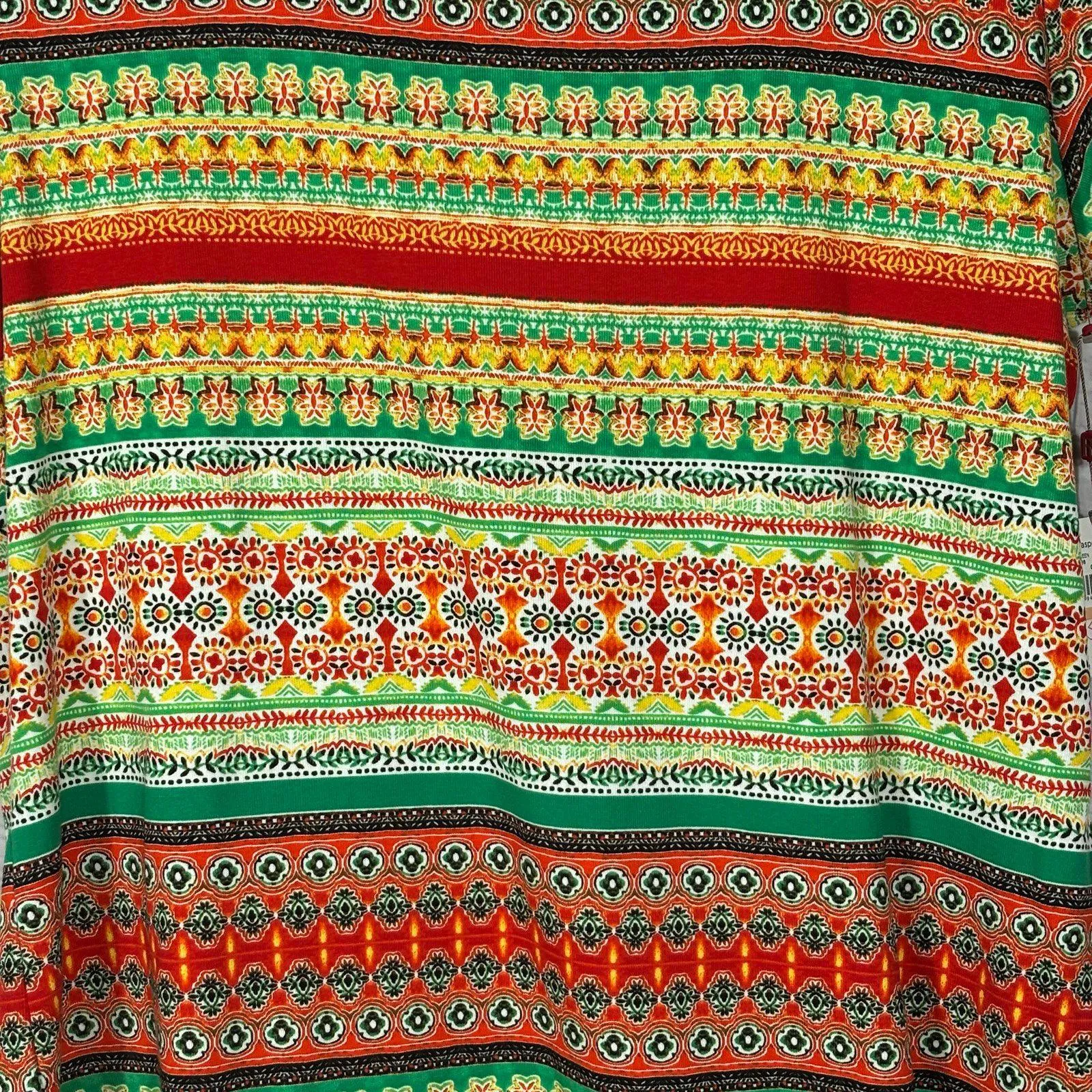 Rafaella Women's Multicolor Patterned Short Sleeve Shirt Size 2X NWT - Image 2