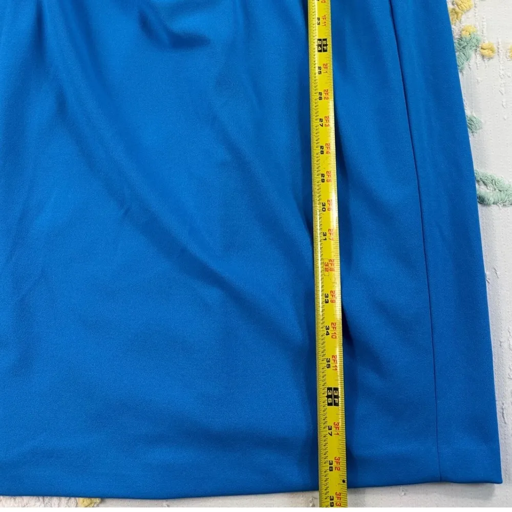 Karl Lagerfeld Paris Blue Puff Sleeve Sheath Dress Women's Size 16 - Image 5