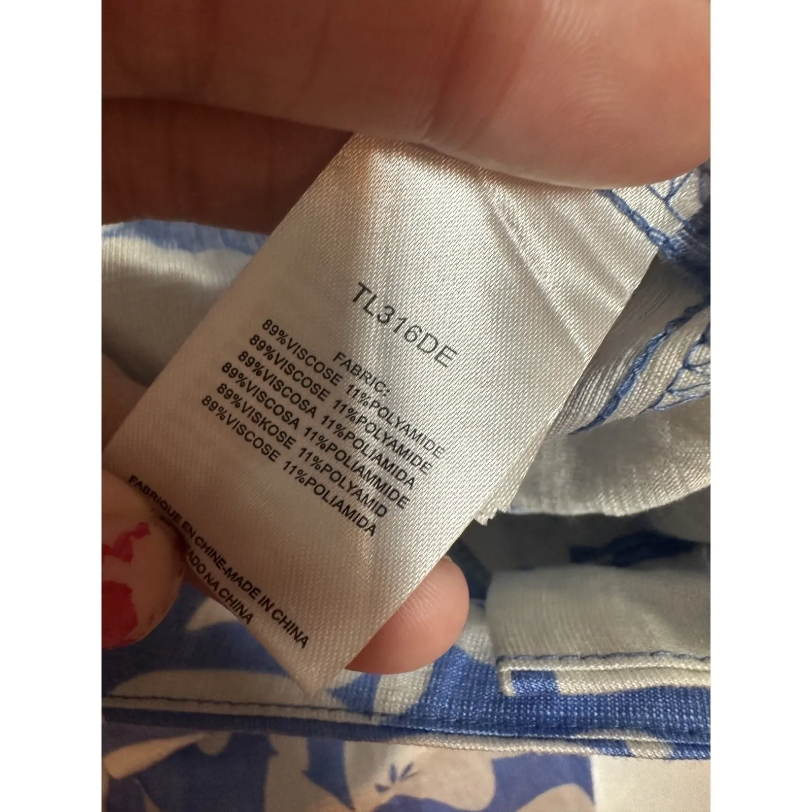 LILI SIDINIO MOLLY BRACKEN WIDE LEG BLUE WHITE PLEATED HIGH RISE PANTS NWOT‎ XS - Image 12