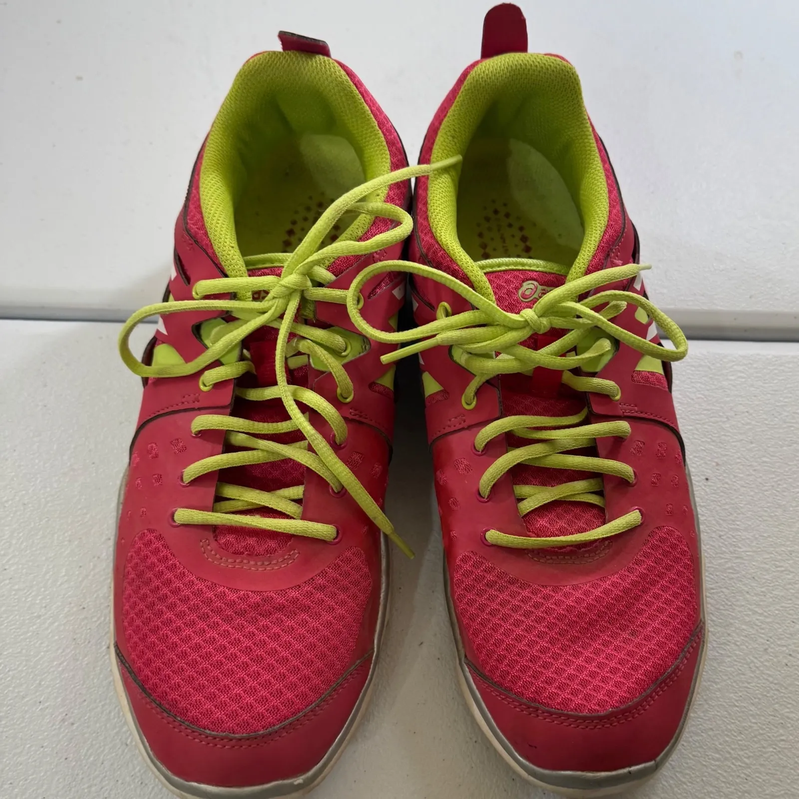 ASICS S398Y Women's Running Shoes Pink Neon Yellow Size 11 Athletic Sneakers - Image 4