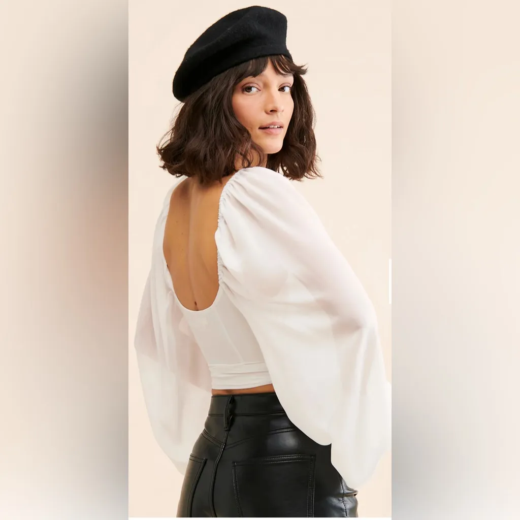 For Love & Lemon Trisha Crop Top in White
NWT, $154 Retail - Image 2