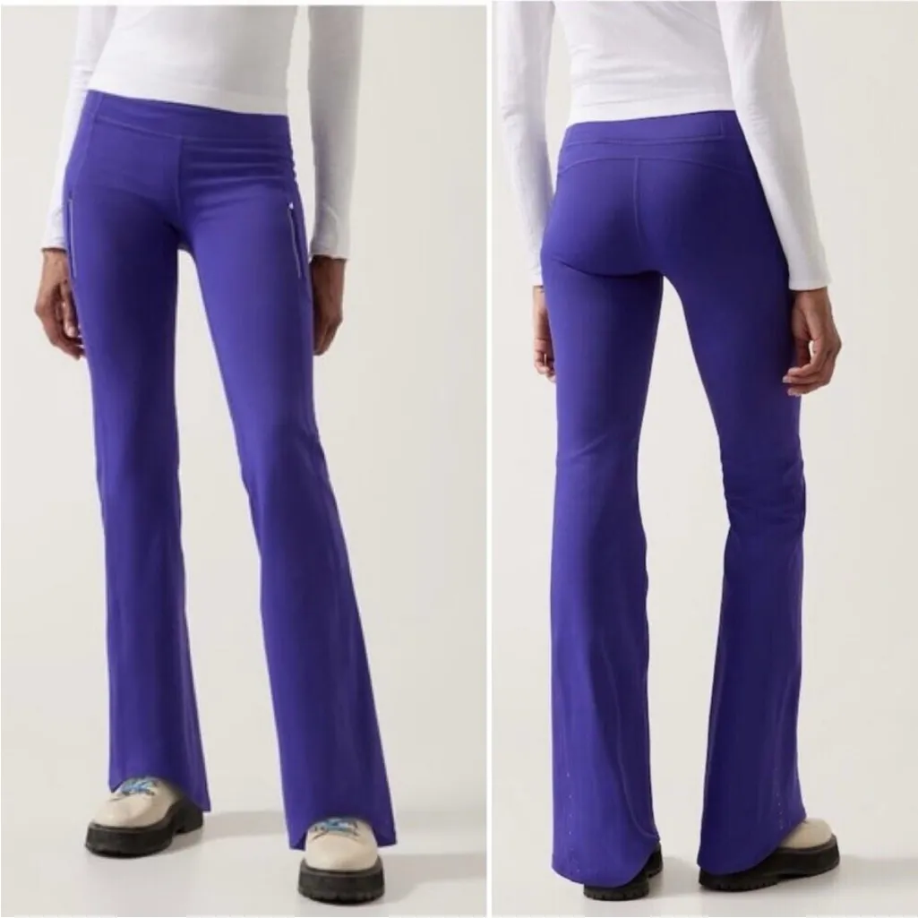 Athleta rainier bootcut fleece lined pants small reflective - Image 2