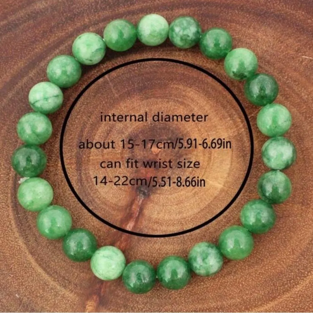 Boutique Elegant Jade Green Beaded Bracelet​ - Image 3